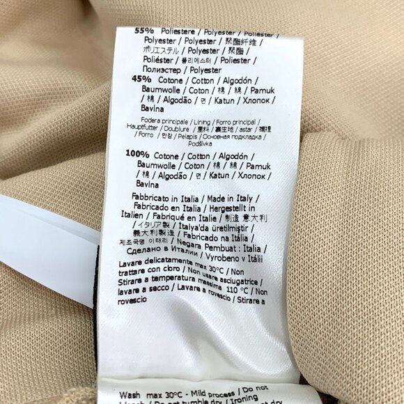 Fendi Beige Drawstring Straight-Leg Trousers W/ Logo Trim Size 36 - Picture 6 of 7